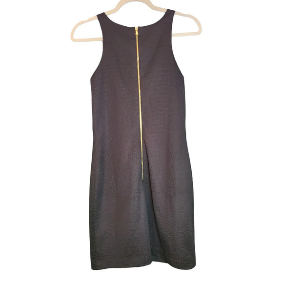 Amanda Uprichard Textured Faux Reptile Racerback Dress in Black - Size Small - Picture 4 of 6